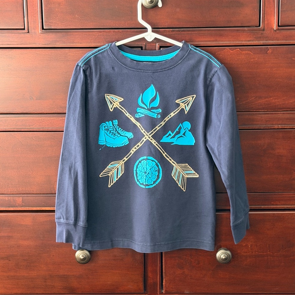 Gymboree Navy Blue Adventure Long Sleeve Tee